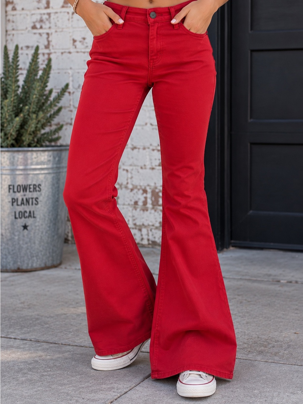 Hollister High-Rise Vintage Flare Jeans – Red – Juniors 15R